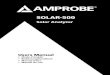 SOLAR-500 - Amprobecontent.amprobe.com/manualsA/SOLAR-500_Solar... · 1 SOLAR-500 Solar Analyzer 1 Carrying Bag 1 Users Manual 1 AC Adaptor 1 RS232C (to USB Bridge) Cable 8 Rechargeable