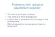 Problems with radiativeProblems with radiative equilibrium ......Problems with radiativeProblems with radiative . equilibrium solution:equilibrium solution: • Too hot at and near
