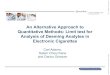 An Alternative Approach to Quantitative Methods: Limit test for ... · FDA Guidance for industry ANDAs: Impurities in Drug Substances International Conference on Harmonisation, ICH