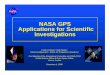 ICG NASA12.1.05 Rev B · Space Applications of GPS: Atmosphere & Ionosphere Science Investigations GPS Occultation Techniques • GPS Receivers in Low-Earth Orbit • High-resolution