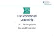 Transformational Leadership - NPCS Clinical Resources · 2017-09-25 · Transformational Leadership . How we lead for today and the future. Strategic Planning . The MGH Mission “Guided