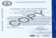 Certificate of conformity to the requirements ISO 9001:2008 · CERTIFICATE OF CONFORMITY This is to certify that the Quality Management Syst m of PSC "VEROPHARM Legal address: 3,