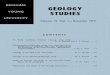 Brighan Young University Geology Studiesgeology.byu.edu/home/sites/default/files/geo-stud-volume...BRIGHAM YOUNG UNIVERSITY Volume 19: Part 1 - December 1972 GEOLOGY STUDIES CONTENTS