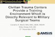 Civilian Trauma Centers Provide a Training Environment ...€¦ · Civilian Trauma Centers Provide a Training Environment Which is Directly Relevant to Military Surgical Teams Canisha