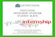 2015/2016 Internship Program Student Guide · Where do I find a Quality Internship? ..... 3 Tools for Your Search: The Resume and Cover Letter ..... 4