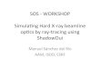 SOS#$#WORKSHOP# Simulang#Hard#Xray# beamline# …...Crystals# BRAGG or reflection LAUE or transmission (ex23_crystal_laue.ows) ex18_sagittalfocusing.ows OTHER_EXAMPLES/crystal_analyzer_diced.ows