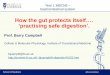 How the gut protects itself…. practising safe digestion’.bjcampbl/Lecture 12 - Y1 MBChB Gut protec… · How the gut protects itself…. ‘practising safe digestion’. Year