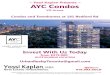 ~ Yossi Kaplan Presents ~ AYC Condos€¦ · ayc 181 bedford annex yorkville connection clearview collection pricelist *priced from $431,900 $502,900 $547,900 $663,900 $637,400 $972,400