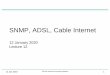 Lecture 13: SNMP, ADSL, Cable Internet · • Network Management (SNMP) – ASN.1 • ADSL • Cable Internet Source: • Stallings 14 • Tanenbaum 2.5 12 Jan 2020 SE 428: Advanced