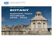 School of Natural Sciences BOTANY€¦ · INTRODUCTION A Welcome to Botany at Trinity Welcome to the Botany Discipline, a leading centre of teaching and research in plant sciences