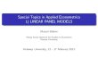 Special Topics in Applied Econometrics 1) LINEAR PANEL MODELS · M. Bluhm Special Topics in Applied Econometrics: 1) LINEAR PANEL MODELS 12/51. 1.2) The Pooled Model)Digression: The