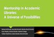 Mentorship in Academic Libraries: A Universe of Possibilitiesaccessola2.com/superconference2014/sessions/1024-A.pdf · Libraries: A Universe of Possibilities Barbara McDonald, Associate