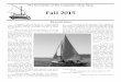 The Newsletter of The Carpenter’s Boat Shop · The Newsletter of The Carpenter’s Boat Shop Fall 2015 TRANSITIONS “Sometimes I feel that my life is a series of trapeze swings