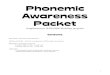Phonemic Awareness Packet - Cru€¦ · alphabet letters in more than 100 combinations to represent these 44 to 45 phonemes. Phonemic awareness is an educational term referring to