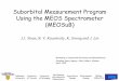 Suborbital Measurement Program Using the MEOS Spectrometer ...workshop/presentations_2010/Ba… · Suborbital Measurement Program Using the MEOS Spectrometer (MEOSuB) J.J. Sloan,
