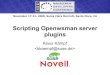 Scripting Openwsman server plugins - SUSE Linuxkkaempf/Presentations/MDC2008/openwsm… · Scripting Openwsman server plugins Klaus Kämpf  2 Motivation •