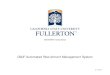 CSUF Automated Recruitment Management Systemhr.fullerton.edu/documents/Guidelines/Employment/RecruitmentGuid… · • Hiring Manager- Click on “List” (do not type in anything