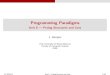 Programming Paradigms - Unit 8 Prolog Structures and Lists · Programming Paradigms Unit 8 — Prolog Structures and Lists J. Gamper FreeUniversityofBozen-Bolzano FacultyofComputerScience