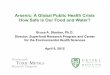 Arsenic: A Global Public Health Crisis How Safe is Our ... · Arsenic: A Global Public Health Crisis How Safe is Our Food and Water? Bruce A. Stanton, Ph.D. Director, Superfund Research