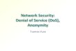 Network Security: Denial of Service (DoS), Anonymity 10.pdf · Denial of Service 1. DoS principles 2. Packet-flooding attacks on the Internet 3. Distributed denial of service (DDoS)