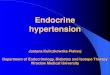 Endocrine hypertension - umed.wroc.pl€¦ · Endocrine Hypertension - states in which hormonal derangements result in clinically significant hypertension: 1. diseases of adrenal