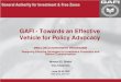 GAFI - Towards an Effective Vehicle for Policy AdvocacyGAFI - Towards an Effective Vehicle for Policy Advocacy ... Adoption of “The Procedure Simplification” program which has
