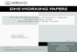 DHS WORKING PAPERS · The DHS Working Papers series is a prepublication series of papers reporting on research in progress that is based on Demographic and Health Surveys (DHS) data