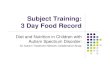 Subject Training: 3 Day Food Record€¦ · Please do not start a 3 day food record if your child is sick, as this may affect intake. Please record everything your child eats AND