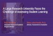 A Large Research University Faces the Challenge of ... · A Large Research University Faces the Challenge of Assessing Student Learning. Russ Hamberger. Associate Provost for Academic