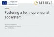 Fostering a technopreneurial ecosystem - Beehivebeehive-erasmusplus.eu/wp-content/uploads/2018/05/... · 2018-05-09 · Fostering a technopreneurial ecosystem IdeaSpace Foundation