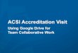 ACSI Accreditation Visit Chai… · ACSI Accreditation Visit. Using Google Drive for Team Collaborative Work. Search “Google Drive” or, if using Chrome, click the “Google Apps”