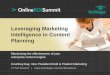 Leveraging Marketing Intelligence in Content Planning€¦ · Leveraging Marketing Intelligence in Content Planning . The paradigm shift: the journey ... Look inside the business