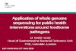 Application of whole genome sequencing for public health … · 2018-06-26 · Application of whole genome sequencing for public health interventions around foodborne pathogens Dr