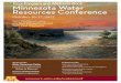 Final Program and Abstracts Book Minnesota Water …1 The Minnesota Water Resources Conference presents innovative, practical, and applied water resource engineering solutions, management