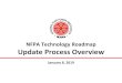 2019 Roadmap Update Overview - NFPA · The NFPA Technology Roadmap describes an industry‐wide consensus regarding the pre‐ competitive research and development needs associated