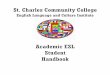 Academic ESL Student Handbook Student Handbook 2019... · 2019-09-23 · ideas should begin when the instructor hands out the assignment. Do not miss class and make sure to arrive