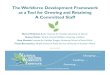 The Workforce Development Framework as a Tool for Growing ... · The Workforce Development Framework as a Tool for Growing and Retaining A Committed Staff ... workforce development