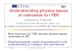 Understanding physics issues of relevance to ITER · 2011-11-30 · P.Mantica JET anniversary 20th May 2004 1/20 Understanding physics issues of relevance to ITER • Brief summary