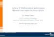 Numerical Linear Algebra and Vector Calculus Dr. …Lecture 2: Mathematical preliminaries Numerical Linear Algebra and Vector Calculus Dr. Abebe Geletu Ilmenau University of Technology