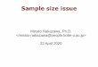 Sample size issue - Solomonminato.sip21c.org/ebhc/ebhc-03-2020-en.pdf · 2020-04-22 · Referenes, web sites Reference in English – "Chapter 14. Sample size issues." in Machin D,