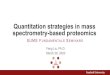 Quantitation strategies in mass spectrometry-based proteomics · Quantitation strategies in mass spectrometry-based proteomics Fang Liu, Ph.D. March 26, 2020 SUMS FUNDAMENTALSSEMINARS