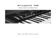 Prophet 08 Manual v0momentary footswitch. See “Damper Polarity” in Global Parameters on page 8 for information about changing the polarity to work with your type of footswitch
