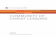 COMMUNITY OF CHRIST LESSONS...2018 Community of Christ Adult Community of Christ Lesson—3 FIRST SUNDAY OF ADVENT (HOPE ) LESSON 1 2 December 2018 Focus Scripture Passage: Luke 21:25–36