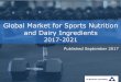 Global Market for Sports Nutrition and Dairy …...3A Business Consulting 3 Market Research Approach - Sports Nutrition Markets and Dairy Ingredients used Protein powder Ready-To-Drink