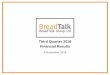 Third Quarter 2018 Financial Results - BreadTalkbreadtalk.listedcompany.com/newsroom/20181105... · 11/5/2018  · Legend Share of Results of Joint Ventures Share of Results of Associates