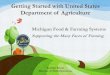 Getting Started with United States Department of Agriculture · Beginning farmer programs, Veterans initiatives and Underserved Farmer programs, ... United States Department of Agriculture