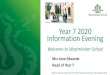 Year 7 2020 Information Evening - Westminster School · 2019-08-20 · Year 7 2020 Information Evening. Welcome to Westminster School. Michael Murray Centre for the Performing Arts,