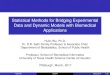 Statistical Methods for Bridging Experimental Data and ... · Statistical Methods for Bridging Experimental Data and Dynamic Models with Biomedical Applications Hulin Wu, Ph.D. Dr