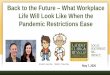 Back to the Future –What Workplace Life Will Look Like ... … · Back to the Future –What Workplace Life Will Look Like When the Pandemic Restrictions Ease. Ursula H. Leo, Esq