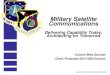 Military Satellite Communications · Military Satellite Communications . Delivering Capability Today, Architecting for Tomorrow . Approved for Public Release, Distribution Unlimited